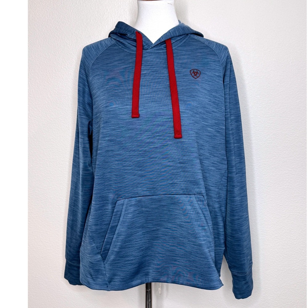 ARIAT Tek Cold Series Womens Pullover Hoodie Large Blue Outdoor Equestrian